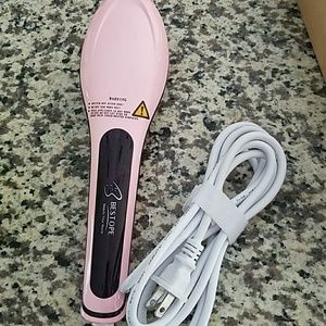 Hair brush straightener